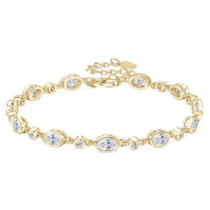 Leuchtender Zauber – Tennisarmband Moissanite , Luxuriöses Schmuckstück - Alyrah Jewellery