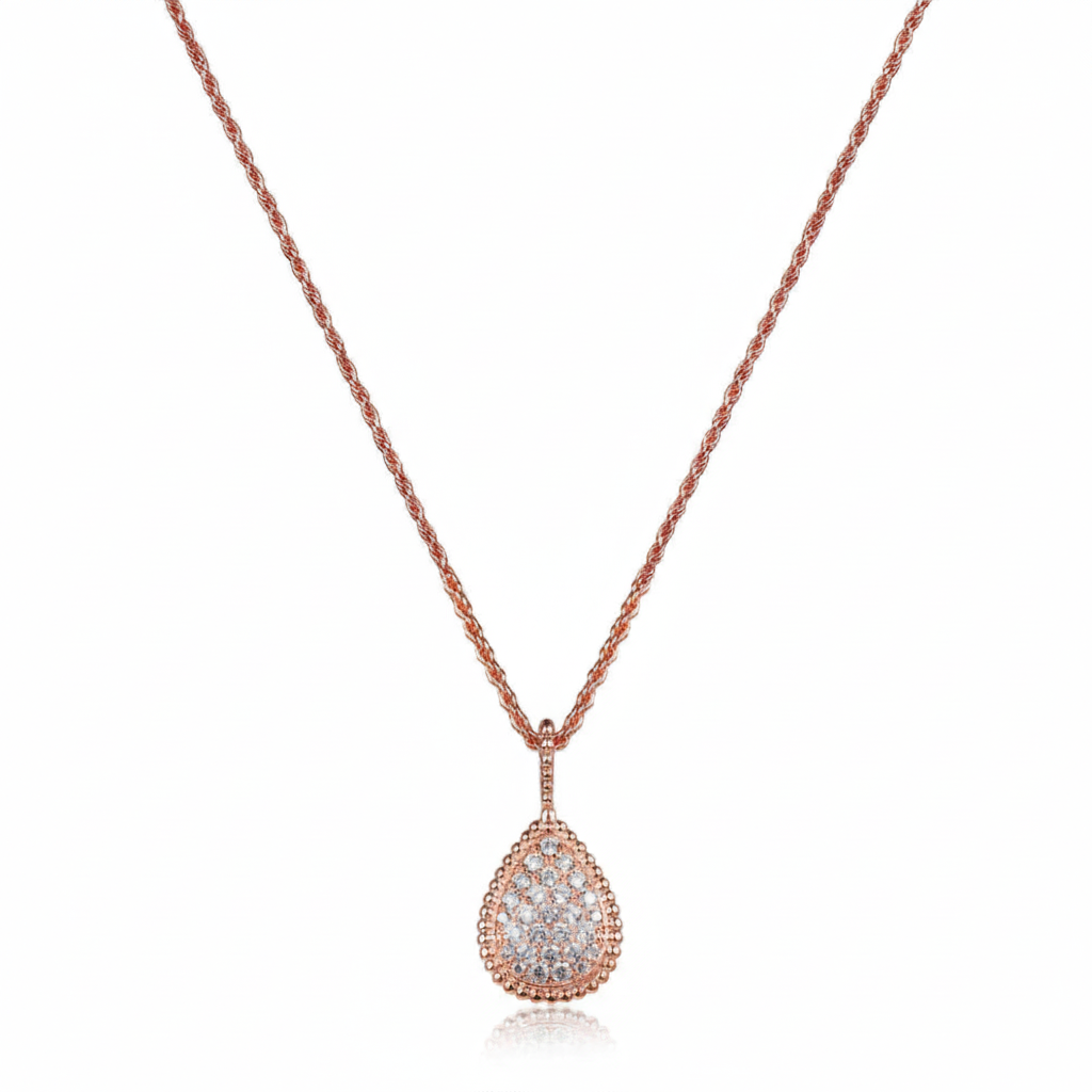 Boho Sparkle –Zirkonia-Tropfen-Anhänger