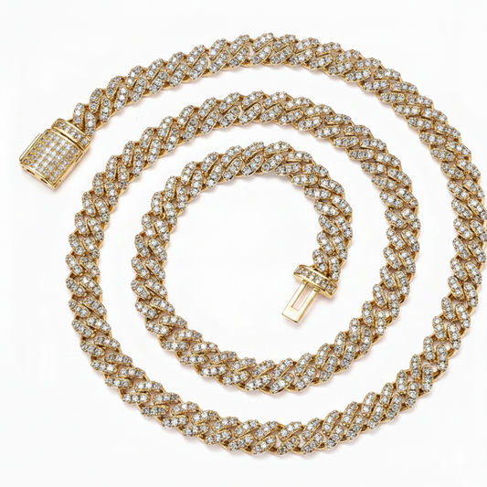 Eternal Spark –Iced-Out Moissanit-Franco-Kette