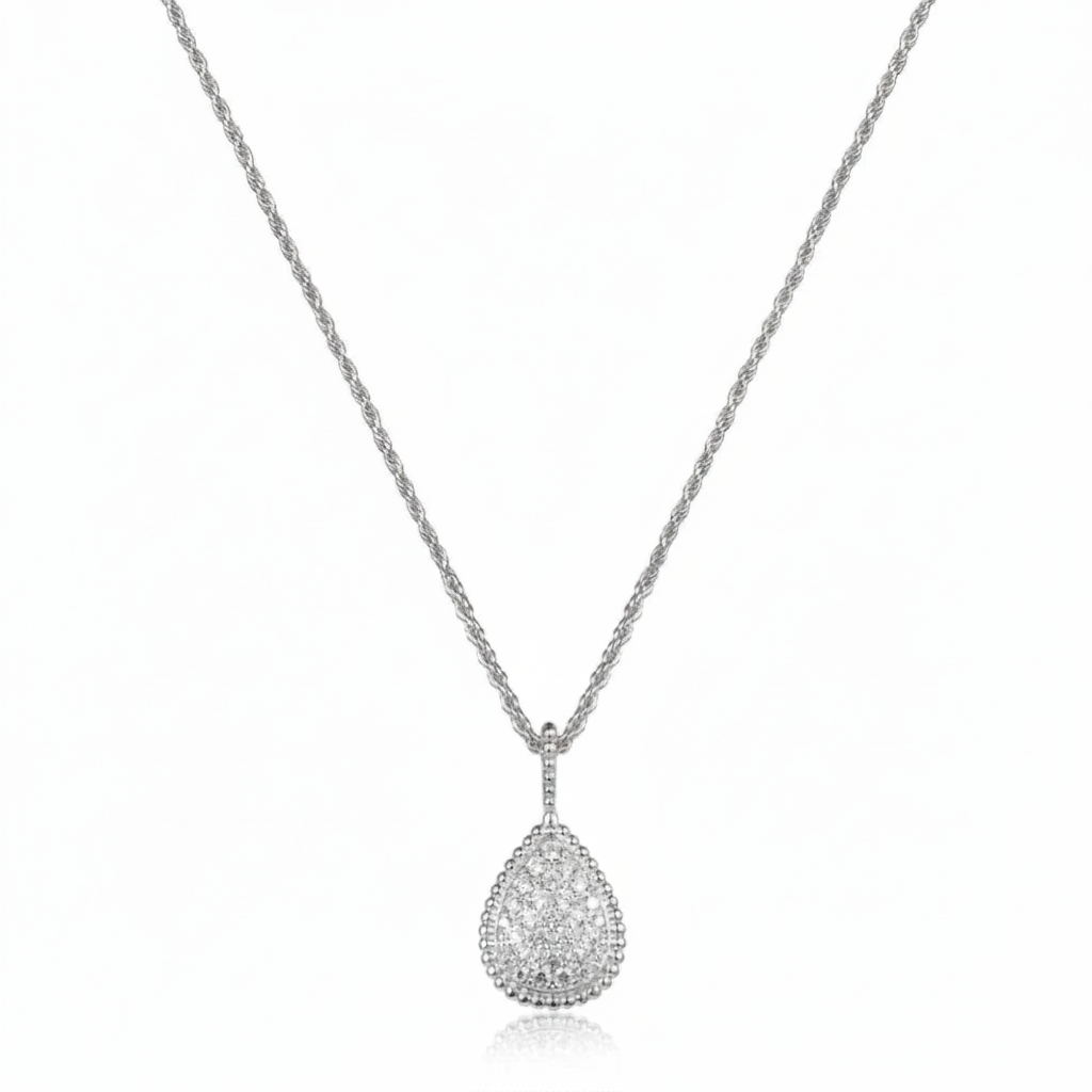 Boho Sparkle –Zirkonia-Tropfen-Anhänger