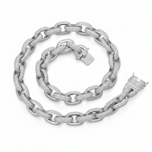 Ice Rope King –Kordelkette mit Diamantbesatz