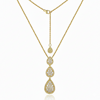 Boho Sparkle –Zirkonia-Tropfen-Anhänger