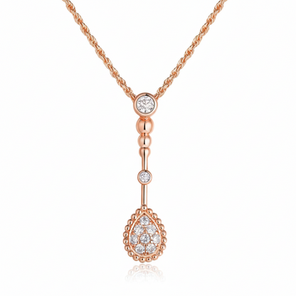 Boho Sparkle –Zirkonia-Tropfen-Anhänger