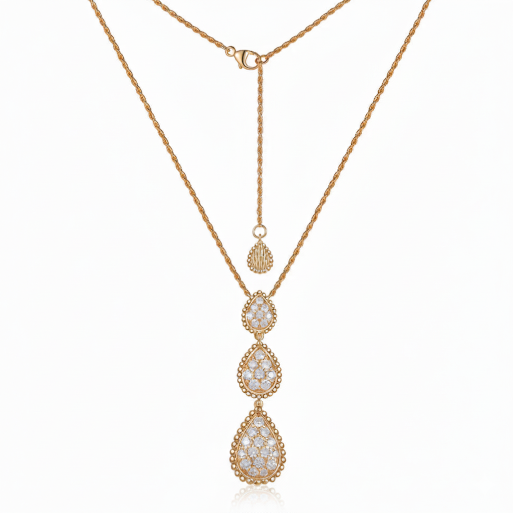 Boho Sparkle –Zirkonia-Tropfen-Anhänger