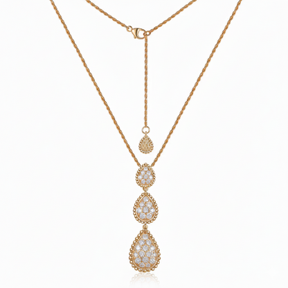 Boho Sparkle –Zirkonia-Tropfen-Anhänger