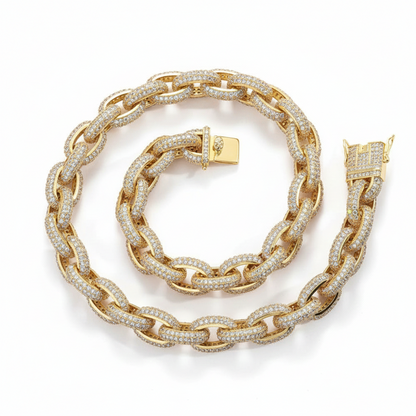 Ice Rope King – rope necklace with diamond embellishment