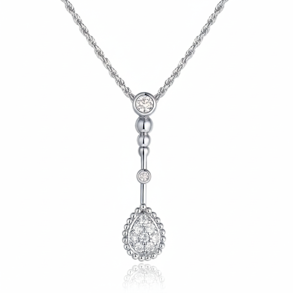 Boho Sparkle –Zirkonia-Tropfen-Anhänger