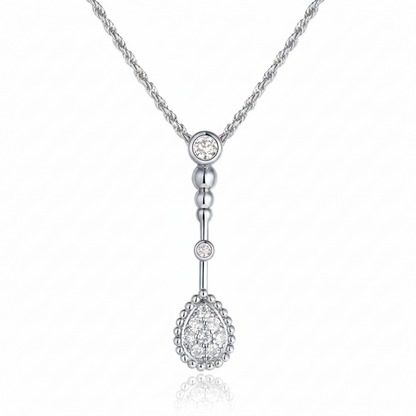 Boho Sparkle –Zirkonia-Tropfen-Anhänger