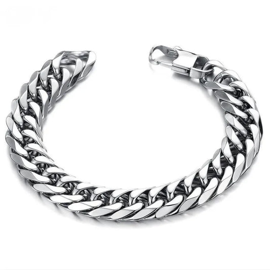 Urban LA Rebel – Cuban Link Stainless Steel Bracelet in Punk &amp; Hip-Hop Style