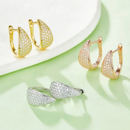 Ewiges Funkeln – Moissanite Creolen aus 925 Sterling Silber, Weißgold Veredelt, Vintage Luxus