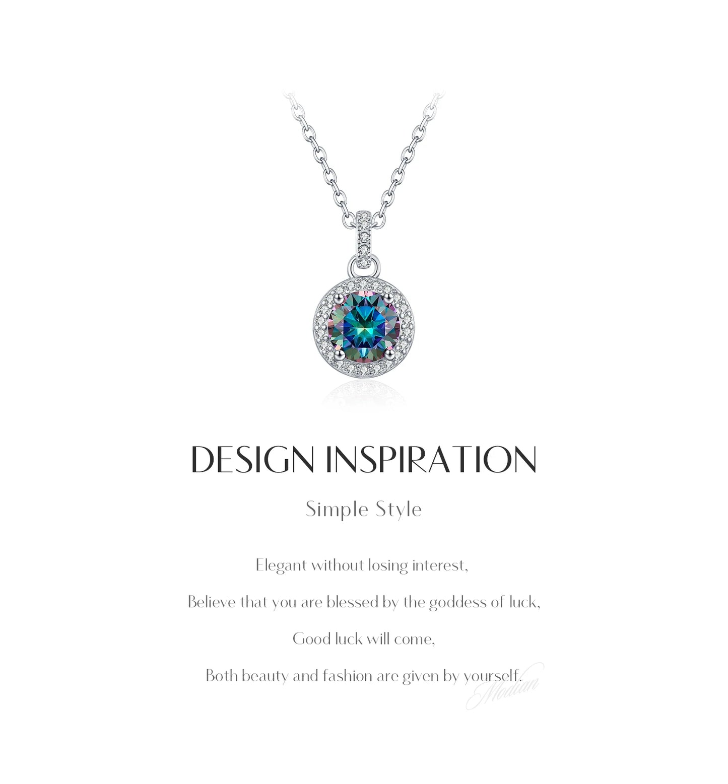 Rainbow Spark – Collana con ciondolo da donna