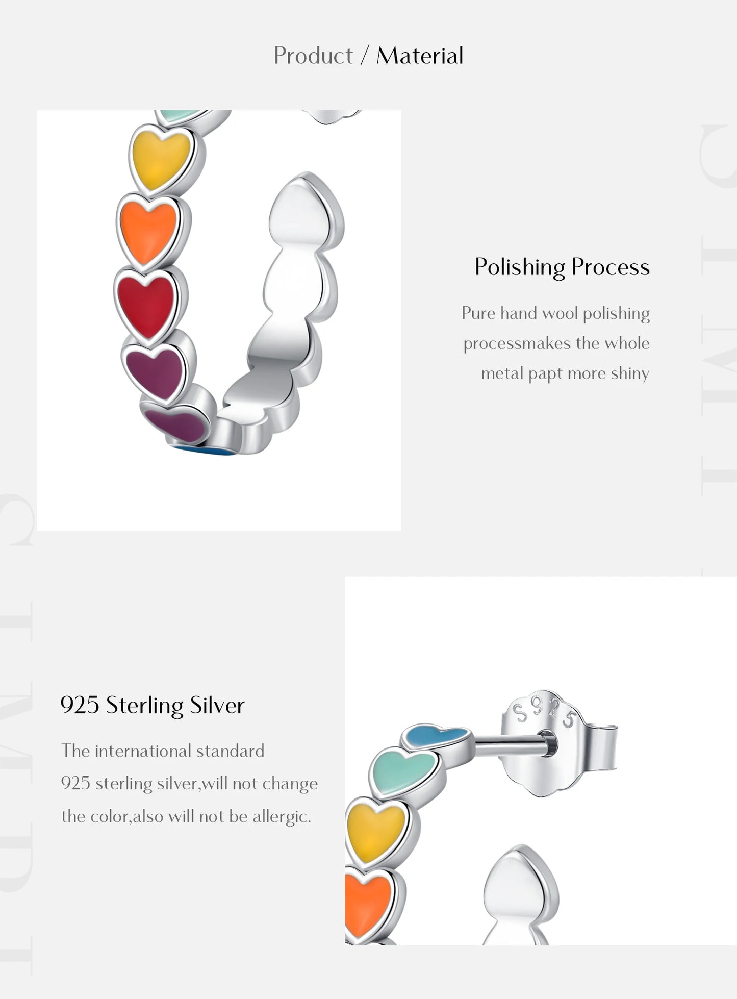 Urban Heart Pop – Enamel Heart Stud Earrings