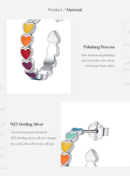 Urban Heart Pop – Enamel Heart Stud Earrings