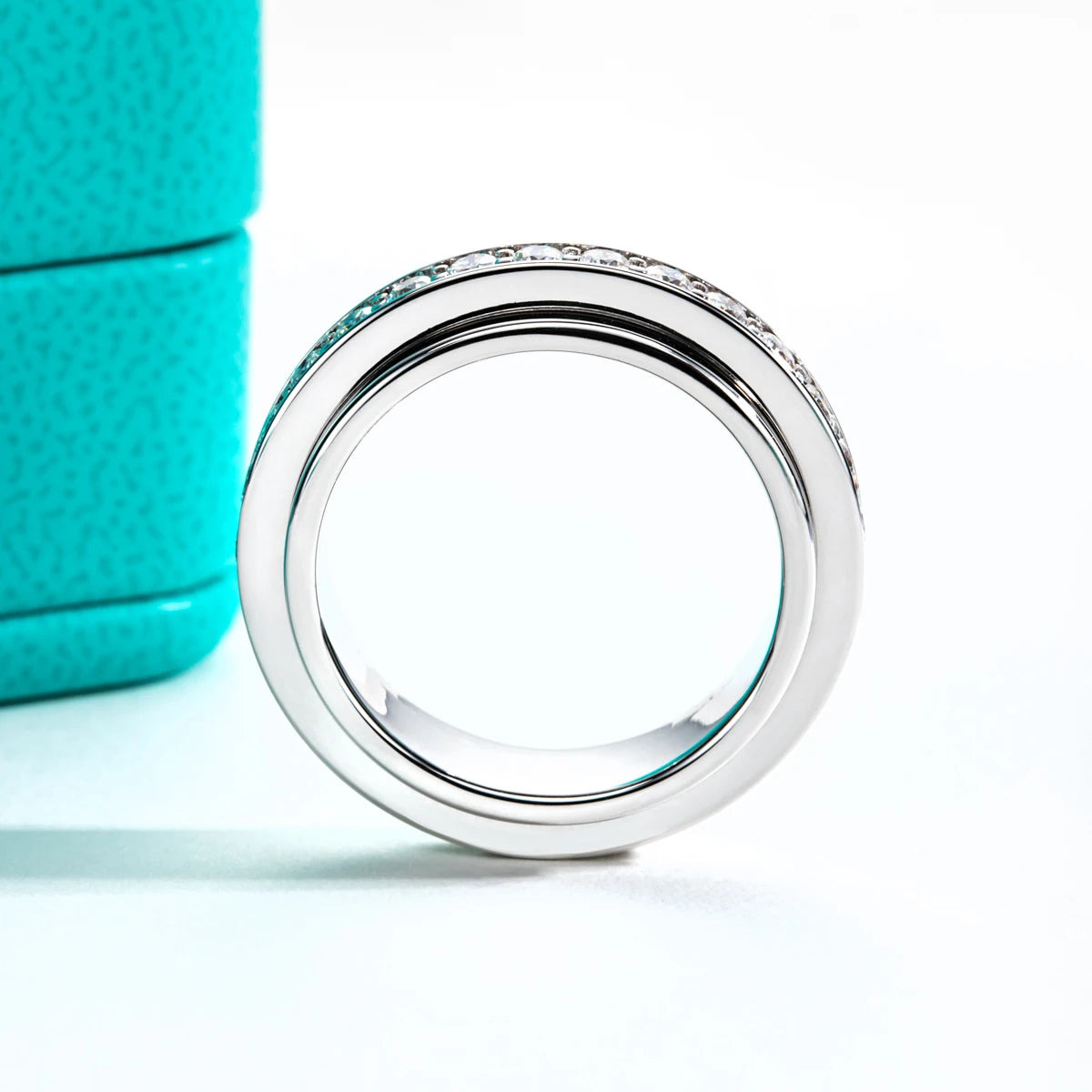 Infinite Motion – Moissanit-Spinner-Ewigkeitsring