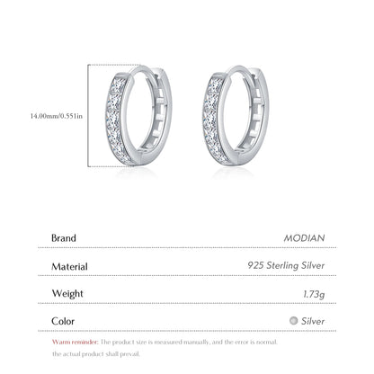 Urban Square – Sparkling Zirconia Hoop Earrings