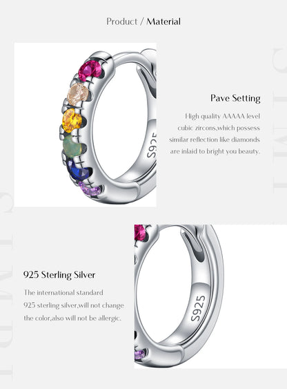 Urban Color Hoop – Trendige Stapelbare Zirkonia Creolen