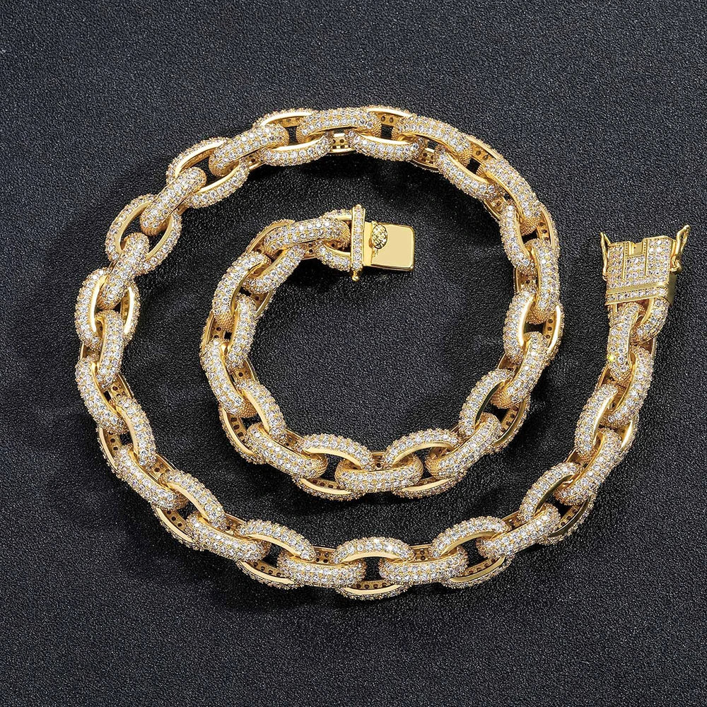 Ice Rope King – rope necklace with diamond embellishment