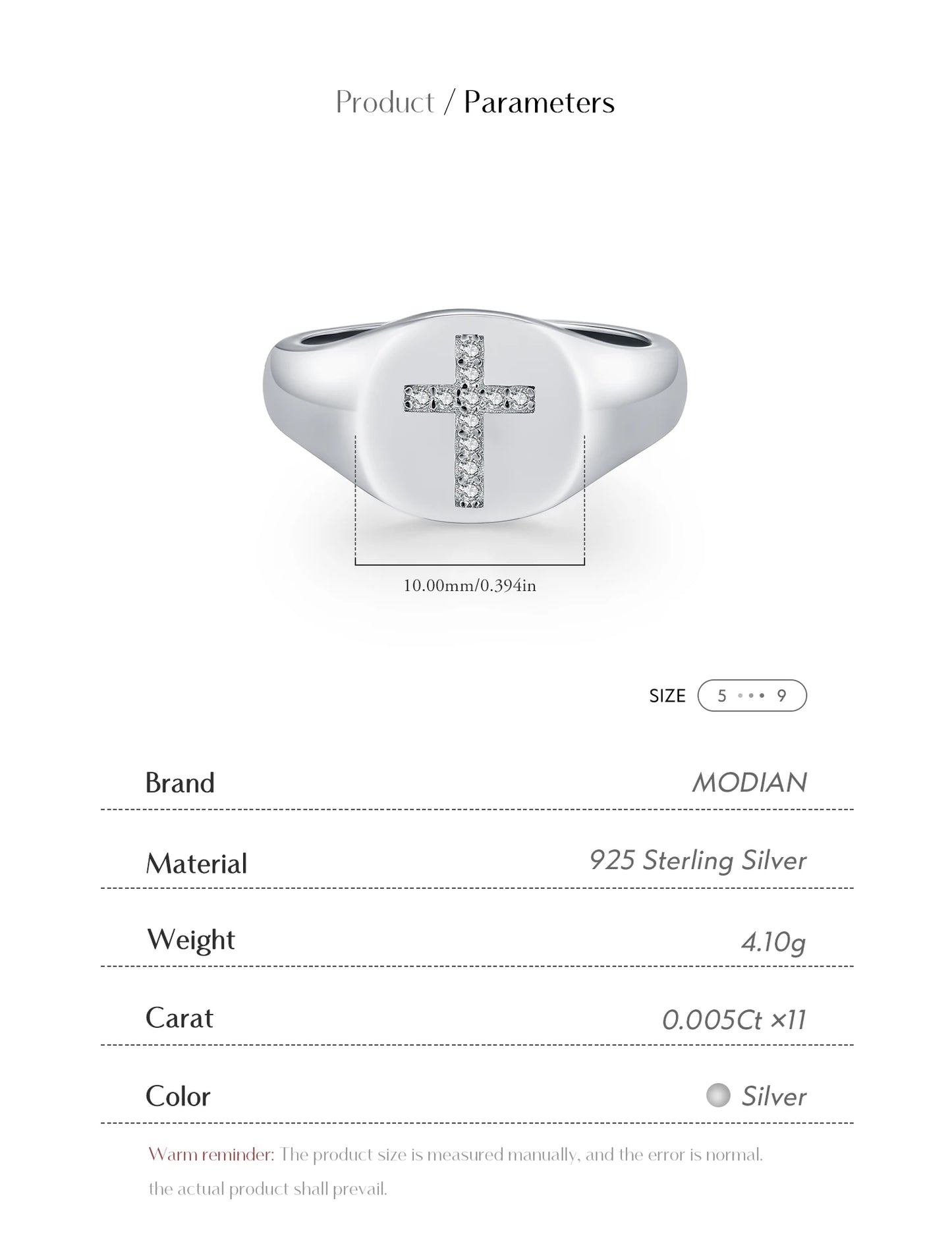 Urban Cross – Moissanit Siegelring