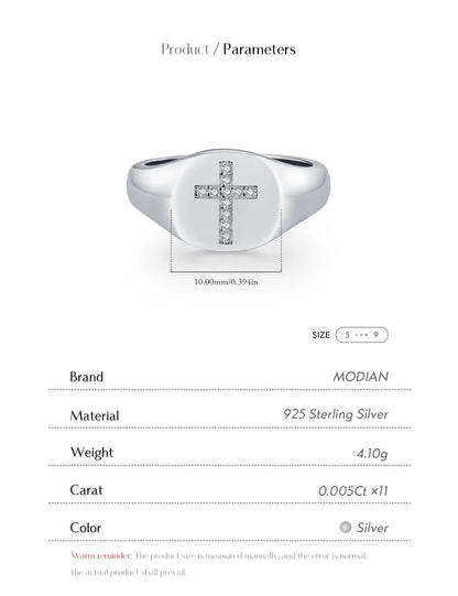 Urban Cross – Moissanit Siegelring