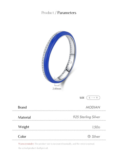 Azure Éternelle – Klein Blue Enamel Spark Ring