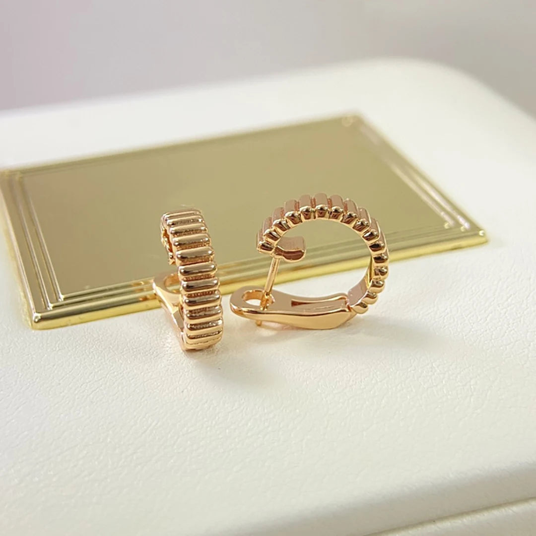 Eleganza parigina – Orecchini in argento sterling con placcatura in oro 18 carati, lusso francese per le donne