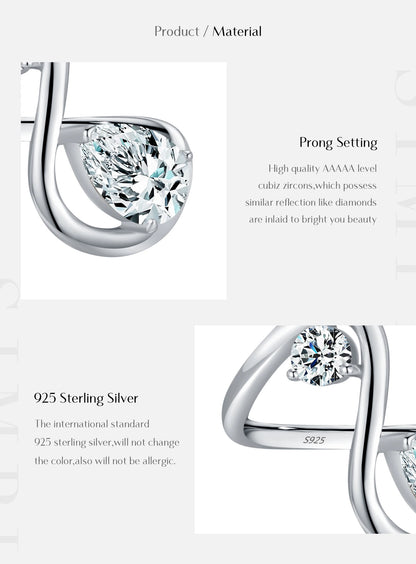 Twist Flow – Zirkon Interlaced Ring