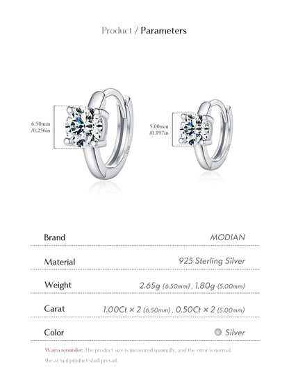 Eternal Glow – Moissanite hoop earrings