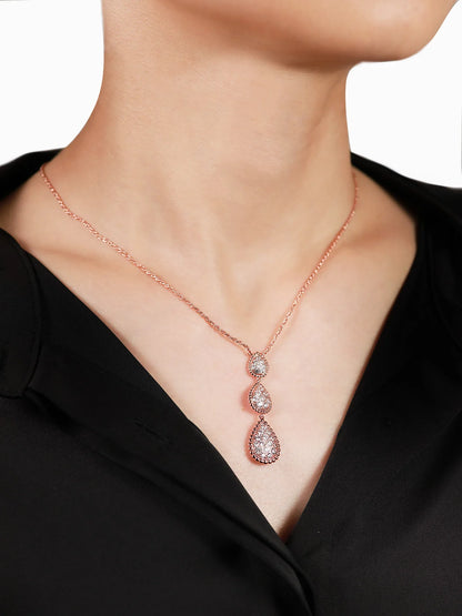 Boho Sparkle –Zirkonia-Tropfen-Anhänger