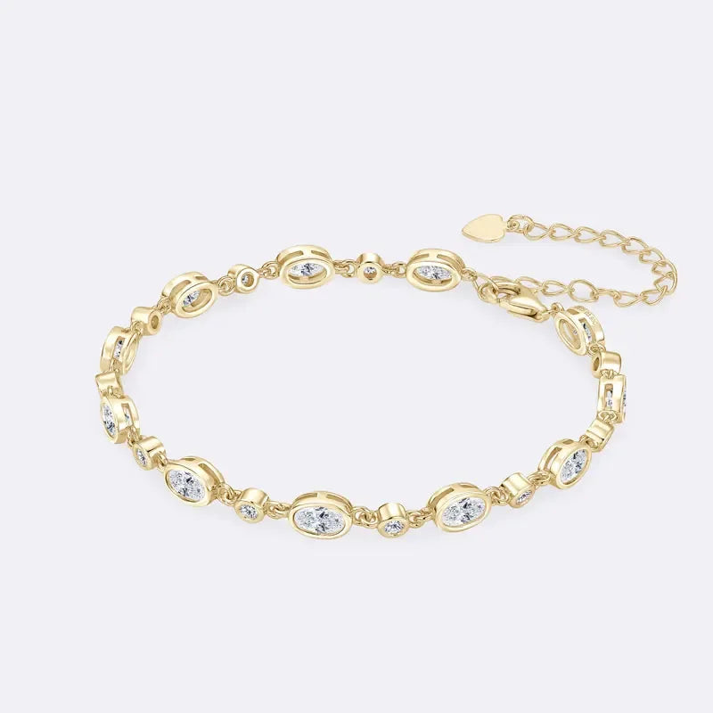 Leuchtender Zauber – Tennisarmband Moissanite , Luxuriöses Schmuckstück - Alyrah Jewellery