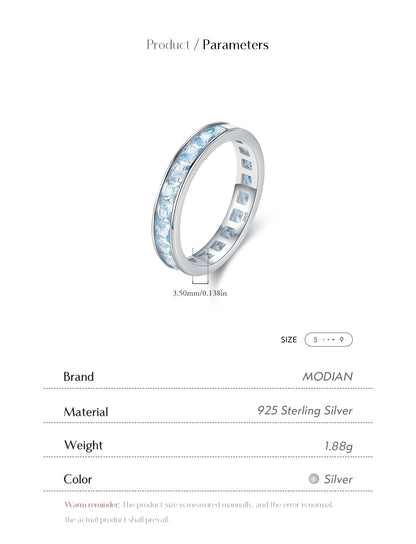 Celestial Prism – Square Zirconia Eternity Band