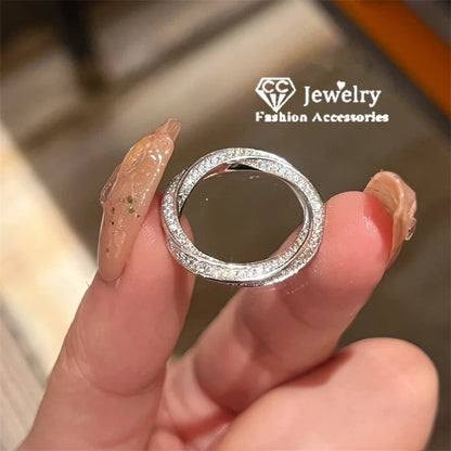 ALYRAH "Women's White Gold Plated Sterling Ring – Elegant Engagement & Wedding Jewelry | CC708"