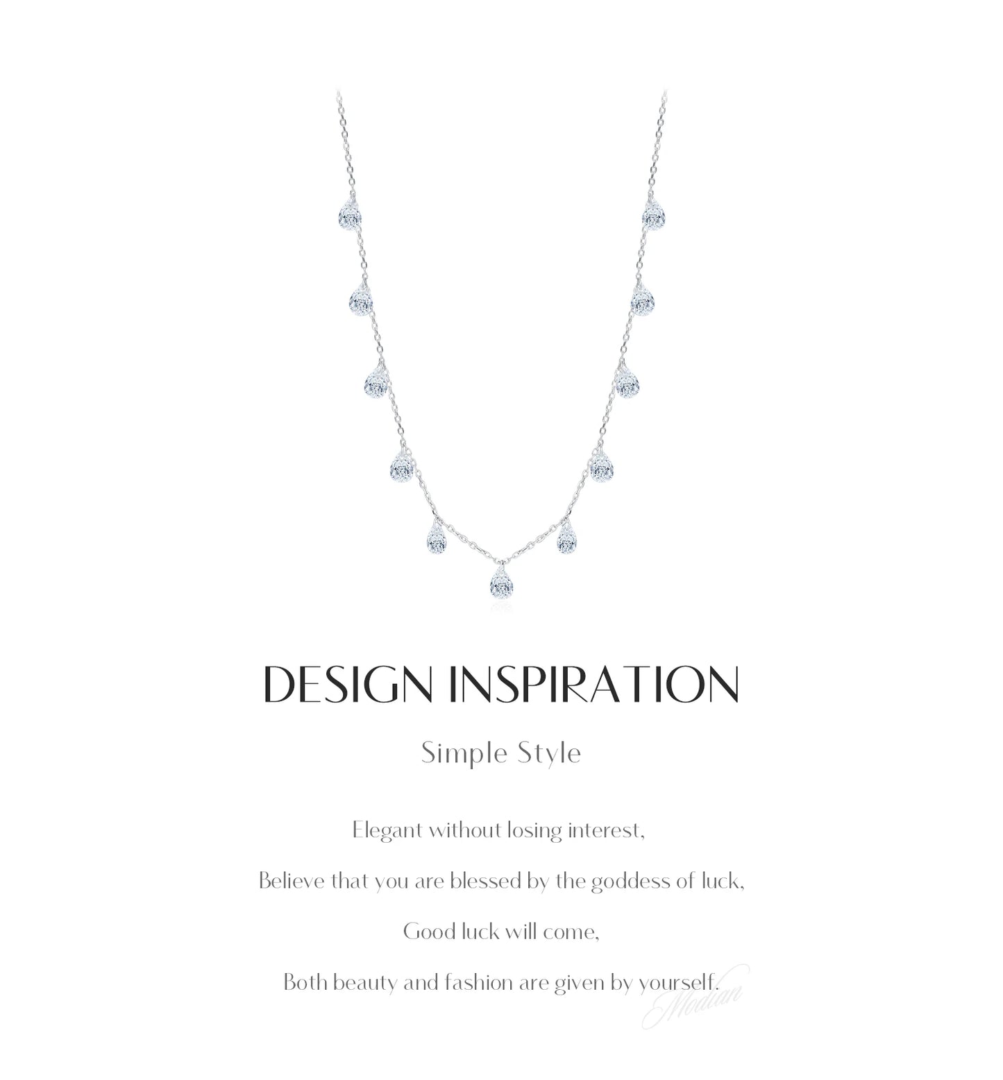 Urban Crystal Drop – Collana girocollo con clavicola scintillante