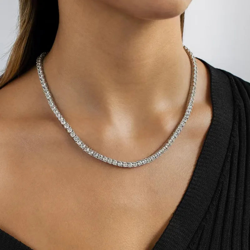 Luna Ice Tennis –  Moissanite Halskette