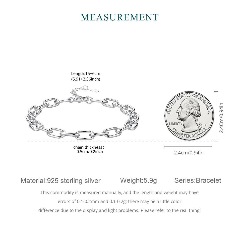 Paperclip Luxe Charm – Bracciale regolabile