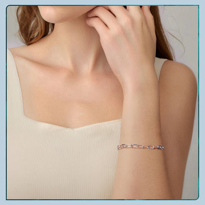 Paperclip Luxe Charm – Bracciale regolabile