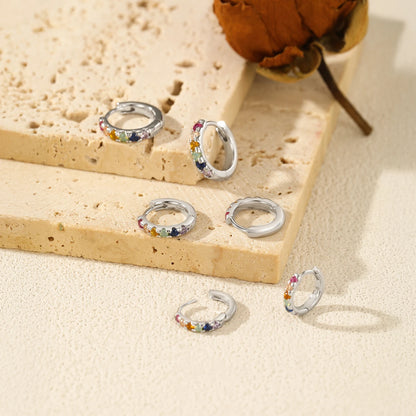 Urban Color Hoop – Trendige Stapelbare Zirkonia Creolen