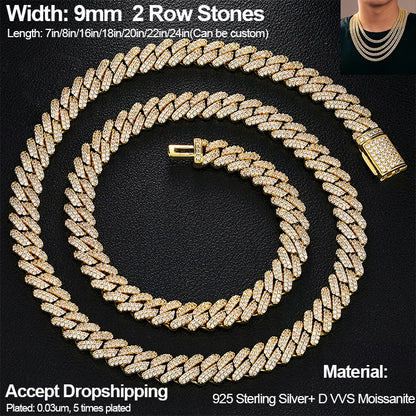 Eternal Spark –Iced-Out Moissanit-Franco-Kette