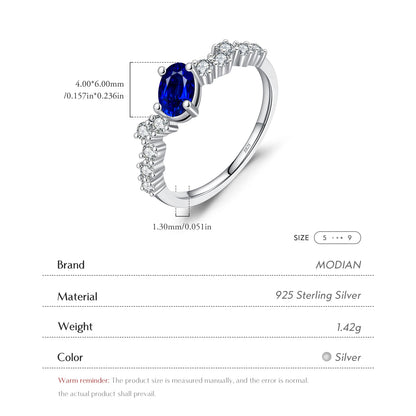 Urban Royal Oval – Blue Zirconia Statement Ring