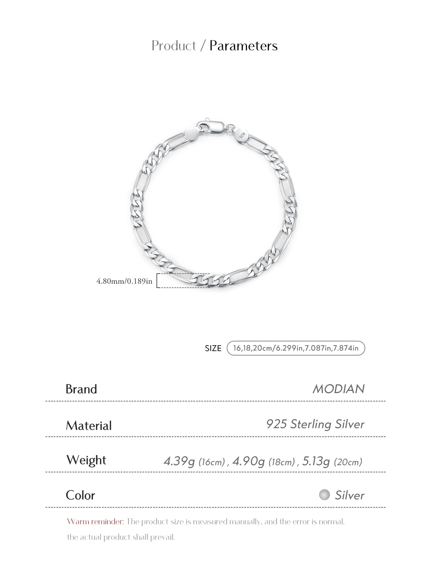 Infinity Link – Figaro Armband