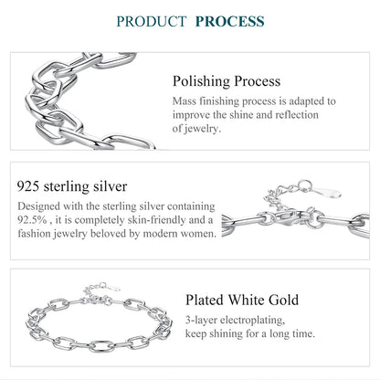 Paperclip Luxe Charm – Bracciale regolabile