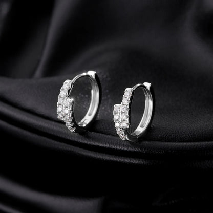 Double Brilliance – women's hoop earrings