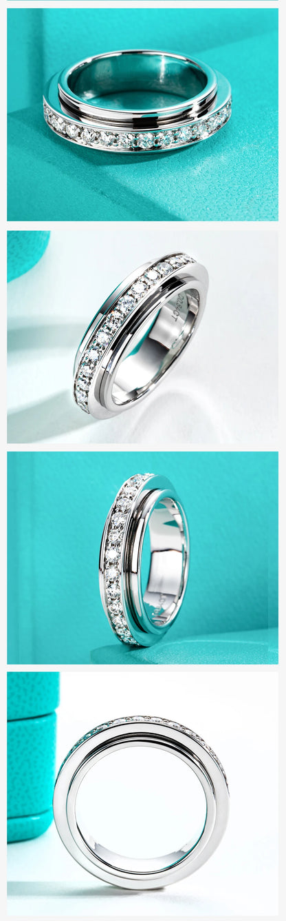 Infinite Motion – Moissanit-Spinner-Ewigkeitsring