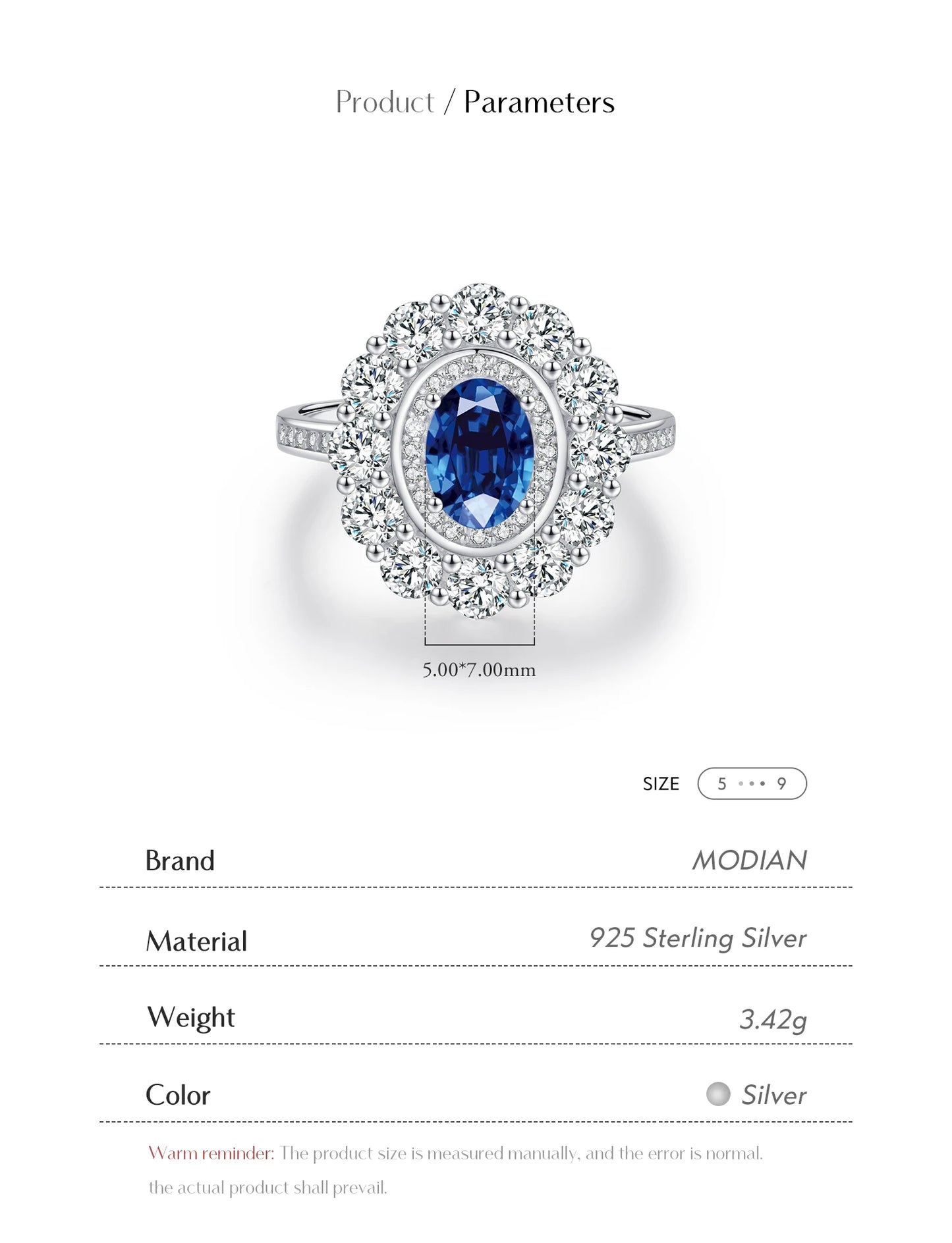 Starlight Grace – Ovaler Zirkonia-Cocktailring