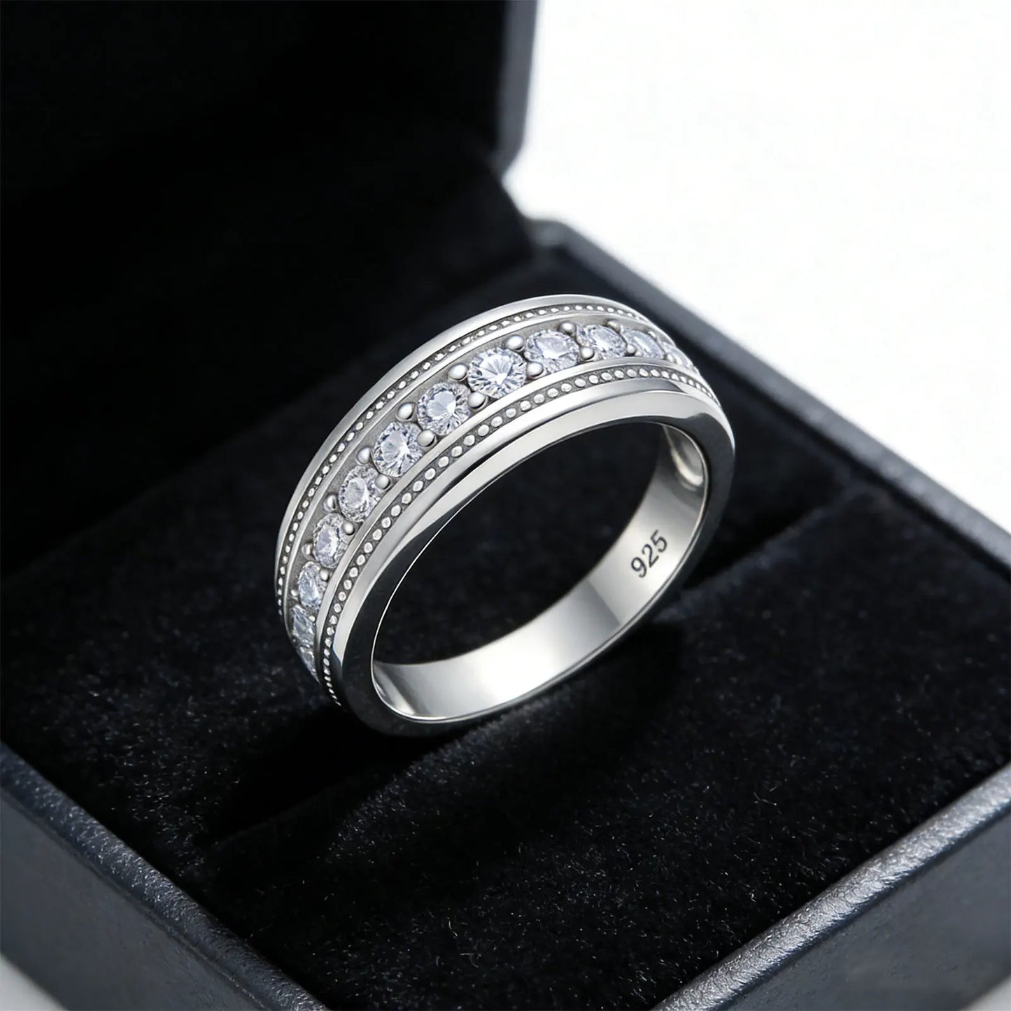 Brilliant Half – Moissanit Halb-Eternity Ring