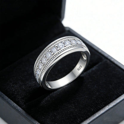 Brilliant Half – Moissanit Halb-Eternity Ring