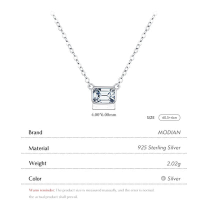 Linea Urban Emerald – Pendente rettangolare in zirconia