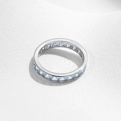 Celestial Prism – Square Zirconia Eternity Band