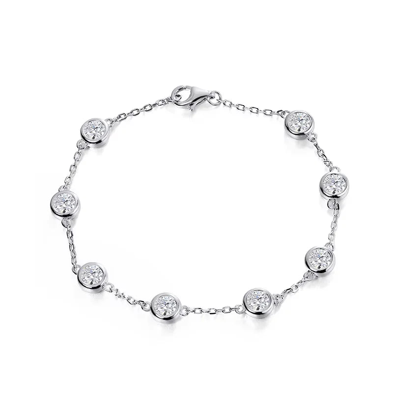 Bubble Spark Elegance – Moissanite Tennis Armband