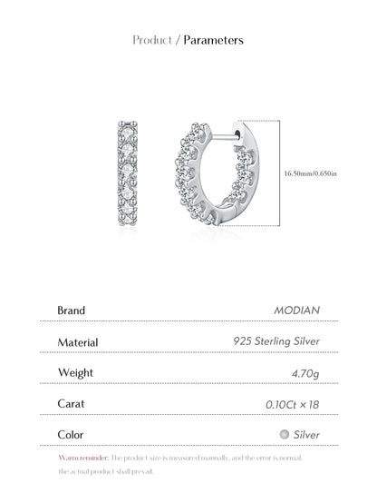 Dazzle Loop – Moissanite Hoop Earrings