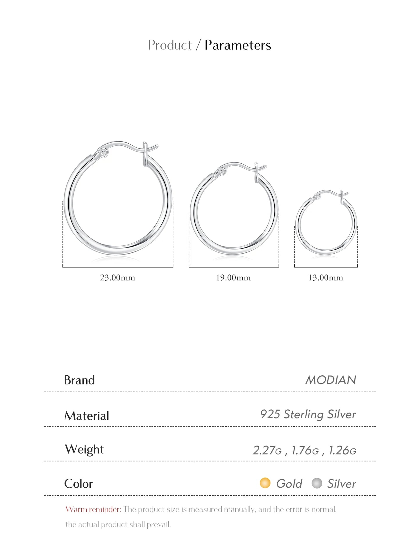 Urban French Bold – Classic hoop earrings